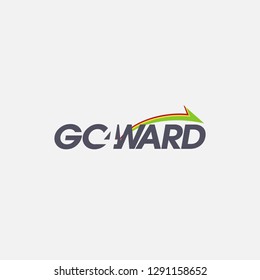 Wordmark go forward logo vector on white background