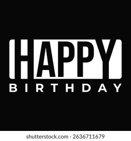 WORDMARK HAPPY BIRTHDAY LOGO DESIGN IDEA VECTOR