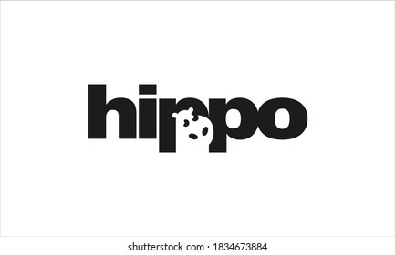 Wordmark Hippo Vector Logo Design Inspirations