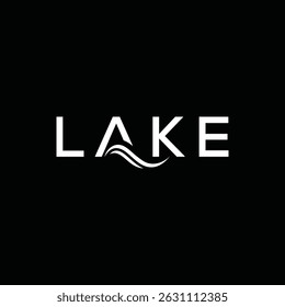 wordmark lake logo design, typography text lake graphic vector template
