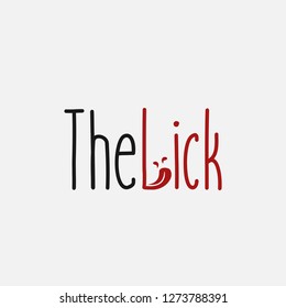 Wordmark Lick Tongue Logo Vector Template Stock Vector (Royalty Free ...