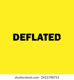 Wortmarke Logo über deflationiertes, abgelaufenes Logo, leicht editierbares Wortzeichen, Vektorgrafik, Wortmarkenlogo