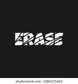 wordmark logo about erase, erase logo wordmark simple editable, vektor, wordmark logo