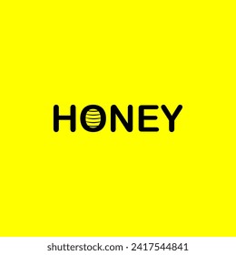 wordmark logo about honey, honey logo wordmark simple editable, vektor, wordmark logo