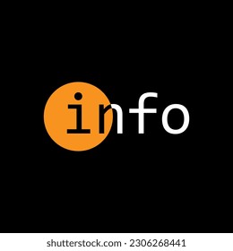 wordmark logo über info, info logo wordmark simple editable, vektor, wormark logo	