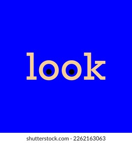 wordmark logo über look, look logo wordmark simple editable, vektor, wormark logo