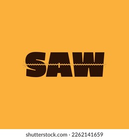 wordmark logo about saw, saw logo wordmark simple editable, vektor, wormark logo