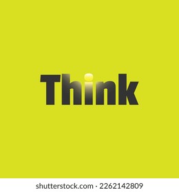 wordmark logo about think, think logo wordmark simple editable, vektor, wormark logo