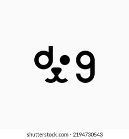 wordmark logo by forming a dog symbol for the animal pet business