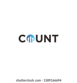 Wordmark Logo Design Count On White Stock Vector (Royalty Free ...