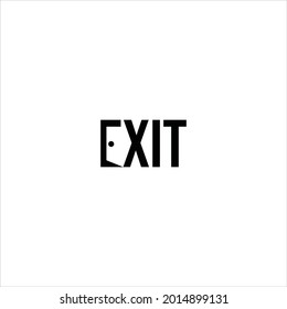 wordmark logo design for letter exit