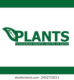 Wordmark logo design Plants 
Concept 
