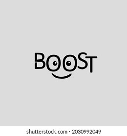 wordmark logo modern vector template called "boost"