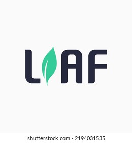 wordmark logo with unique addition of leaves