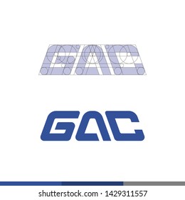 Wordmark logotype GAC. Modern style