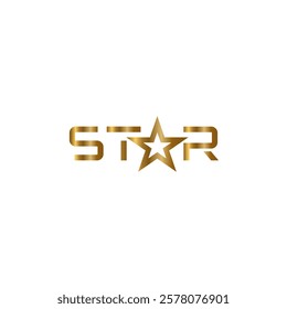 wordmark star logo design template