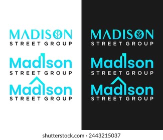 Wordmark style logo design of building and real estate company.