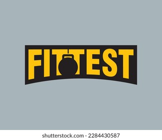 wordmark typography logo of fitness gym sports activity