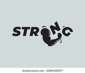 wordmark typography logo of fitness gym sports activity