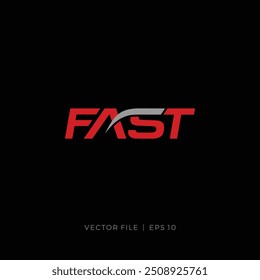 logotipo de tipografía de marca de palabras logotipo cursiva FAST