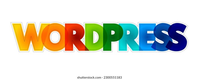 Wordpress colorful text quote, concept background