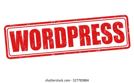 Wordpress grunge rubber stamp on white background, vector illustration