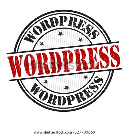 Wordpress grunge rubber stamp on white background, vector illustration