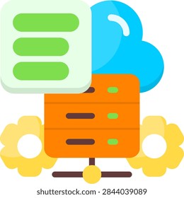 WordPress hosting features Colorful Flat minimalist Icon Design