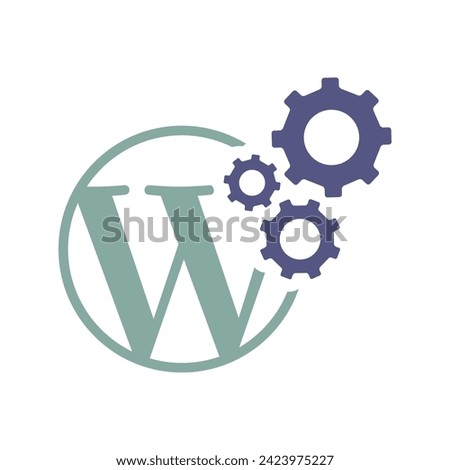 Wordpress Optimization Flat Colorful Icon Isolate On White Background Vector Illustration | Seo Icons