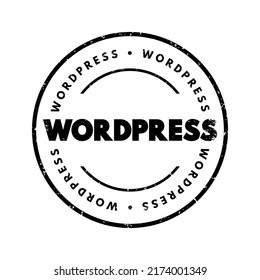 Wordpress text stamp, concept background