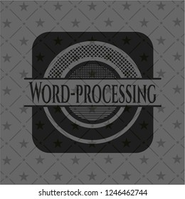 Word-processing dark emblem