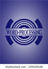 Word-processing jean background