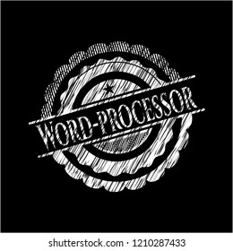Word-processor with chalkboard texture