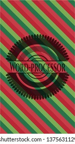 Word-processor christmas emblem.