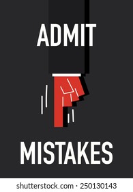 Words ADMIT MISTAKES