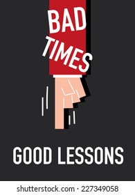 Words BAD TIME vector illustration
