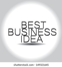 words best business idea. vector illustration. 