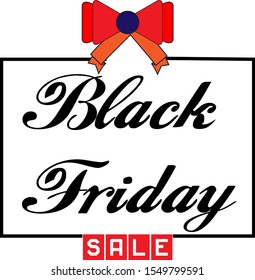 The words Black Friday on white slate background