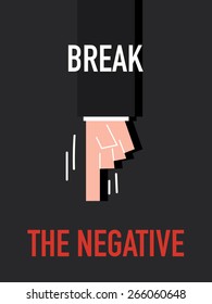 Words BREAK THE NEGATIVE