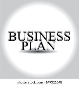 words business plan. vector illustration. 
