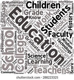 words cloud related to Education and relevant