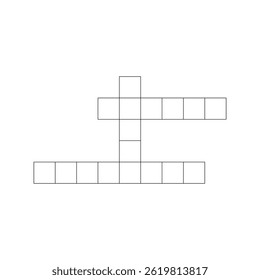 Palavras cruzadas modelo de quebra- cabeça. palavras palavras cruzadas jogo. palavra jogo para mídias sociais, revista e jornal. vazio jogo de palavras cruzadas