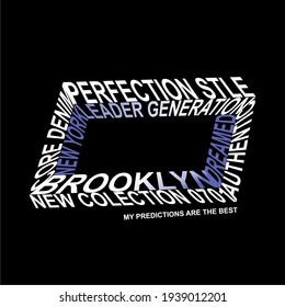 DISEÑO DE PALABRAS, DISEÑO 3D, DISEÑO DE CAMISETAS, IMPRESIÓN, APAREL, BROOKLYN.