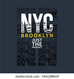 WORDS DESIGN WITH DOT TEXTURE, NYC, BROOKLYN, T SHIRT GRAPHICS, PRINT.