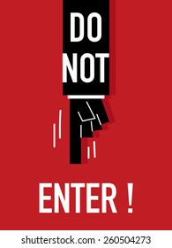 No enter перевод. Illustration not entry.