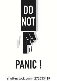 Words DO NOT PANIC