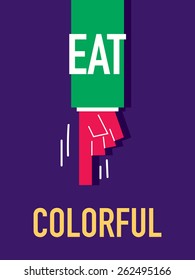 Words EAT COLORFUL
