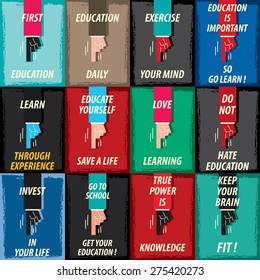 Words EDUCATION TYPOGRAPHY