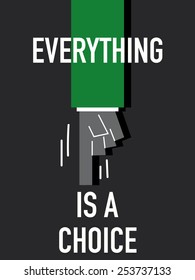 Words EVERYTHING IS A CHOICE