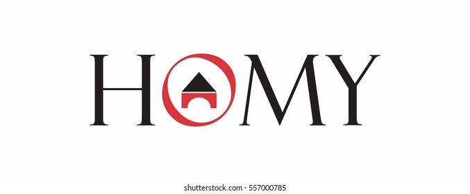 Words Homy Logo Vector Design